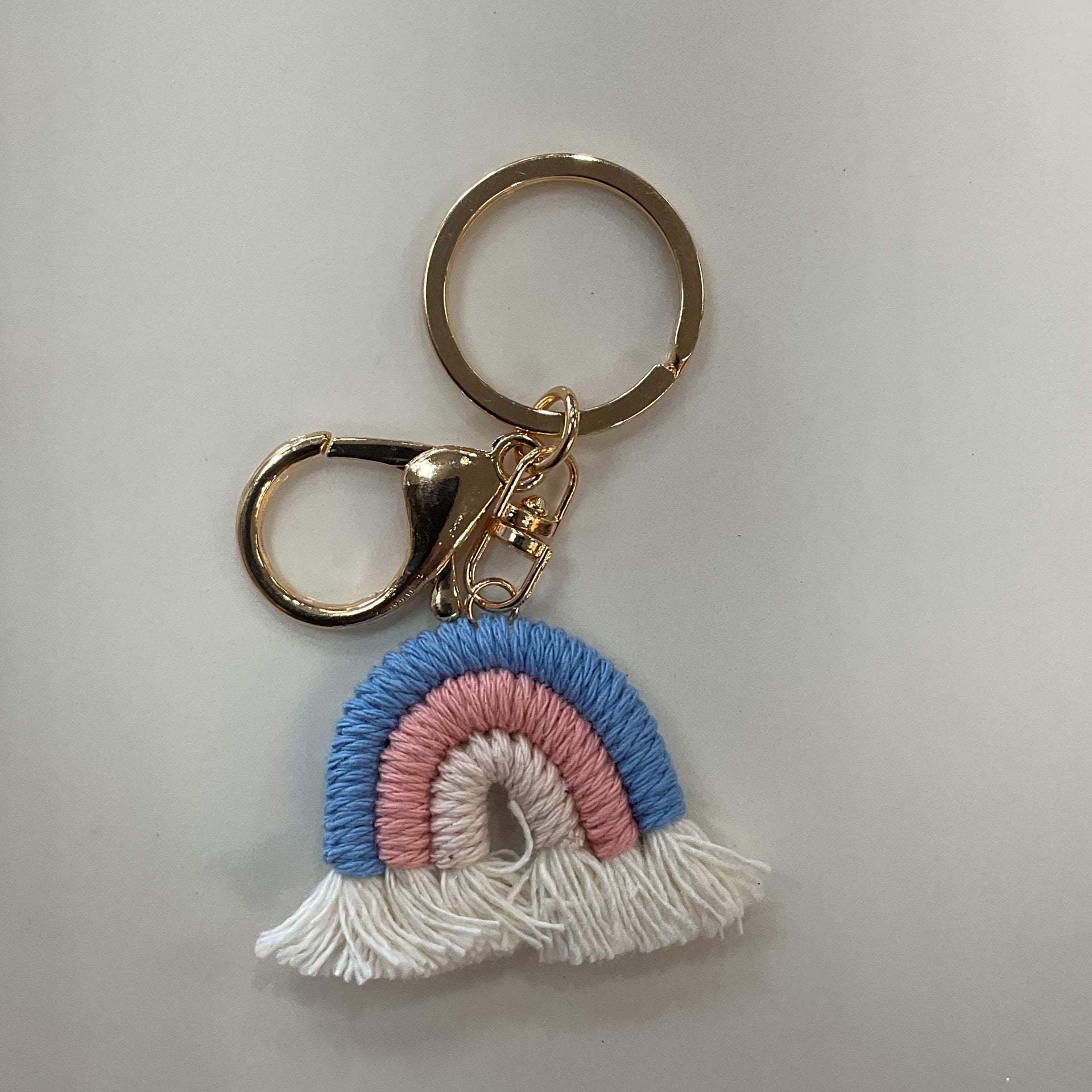 Macramé Rainbow Keychain